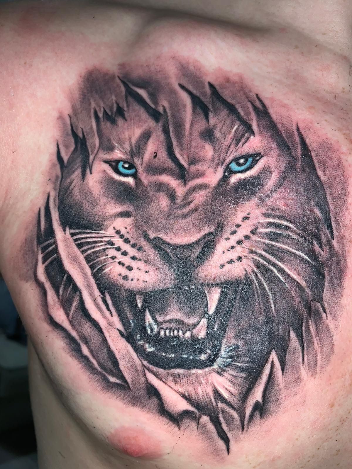 60 Awesome Tiger Tattoo Designs With Meanings Hot Tattoo Chest Tattoo Men Chest Tattoo Animal Chest Tattoo