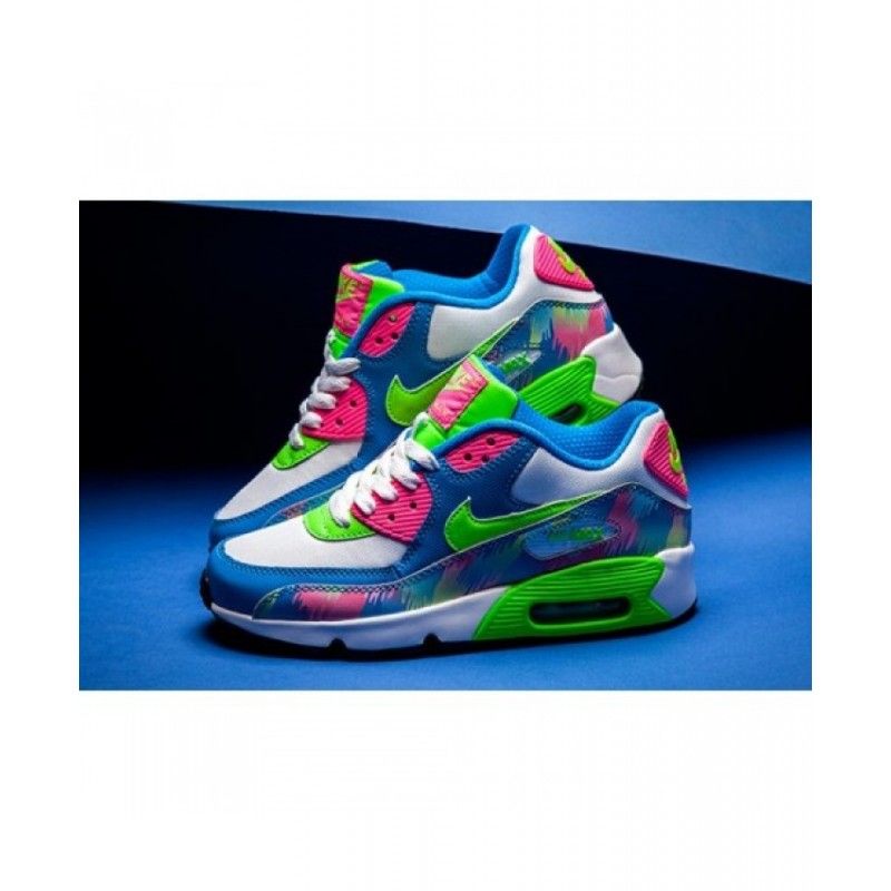 2019 的 Nike Air Max 90 Blue Electric Green Hyper Pink 2019 的 Nike Air Max 90 Blue Electric Green Hyper Pink