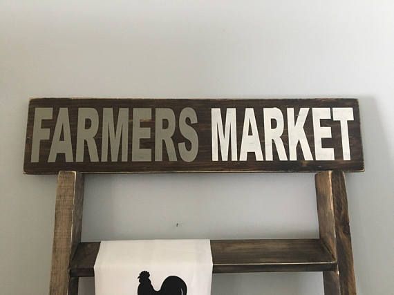 Farmers Market Farmers Market Sign Wood Market Sign Rustic Kitchen Sign