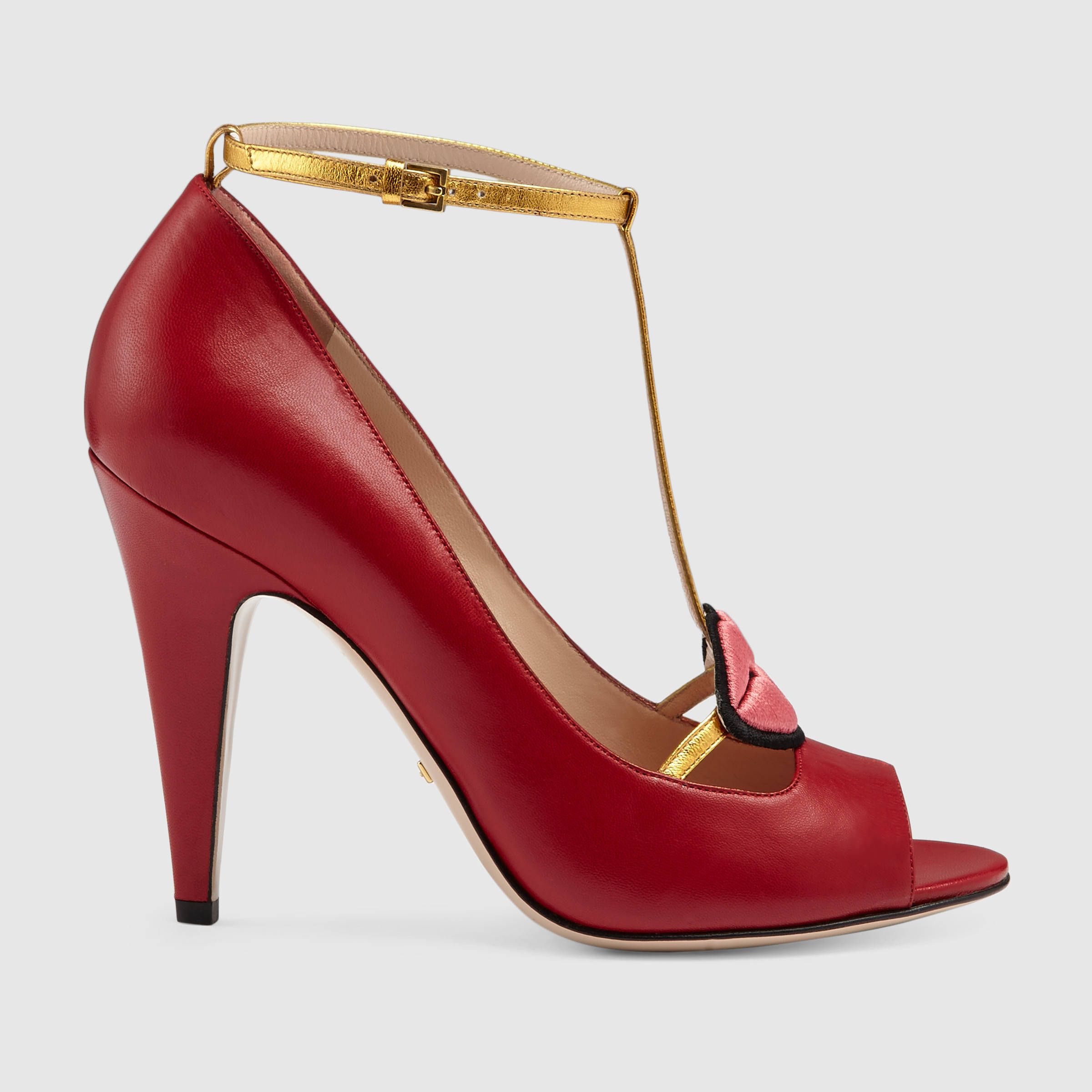 Pin by Lauralyn Renn on shoes | Pinterest | Gold shoes, Pumps and Gucci 2017 Spring High Heel Shoes Woman Sexy Peep Toe T-strap Red Lip Eye Ankle Strap Gladiator Sandal High Quality Women Party Shoes