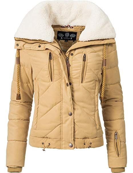 Navahoo Damen Winterjacke Steppjacke Zicke (vegan TOM TAILOR Damen Jacke Gesteppte Winterjacke mit sehr hohem