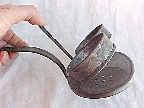 Vintage Tin Egg Poacher Double Cooking By Irrenaystreasures Vintage Tin Egg Poacher Double
