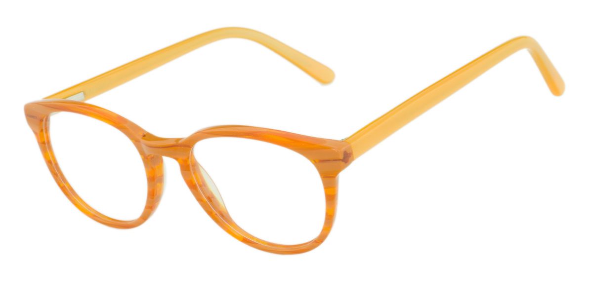 F98-Orange-491 | Round eyeglasses frames, Green frame, Round frames