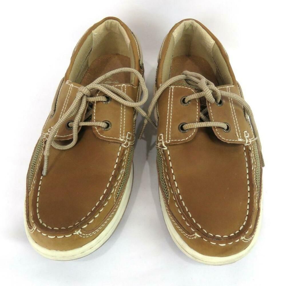 Leather Boat Shoes Size 8 5 Loafer Margaritaville Navigator Lace Up Brown Euc Margaritaville Walkingshoes Boat Shoes Canvas Boat Shoes Leather Boat Shoes