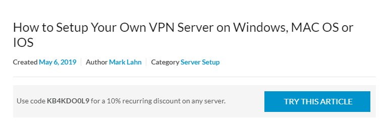 How To Run Your Own Vpn