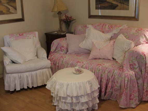 Shabby Chic Sofa Slipcovers Home Decor Diy Pinterest Shabby Chic Sofa Slipcovers
