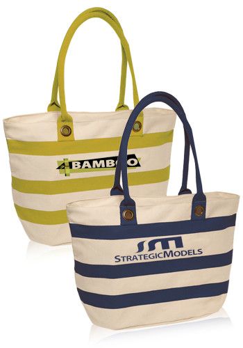 striped sailor personalized canvas tote bags cheap design logo