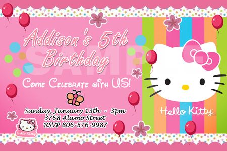 hello kitty birthday party ideas invitations