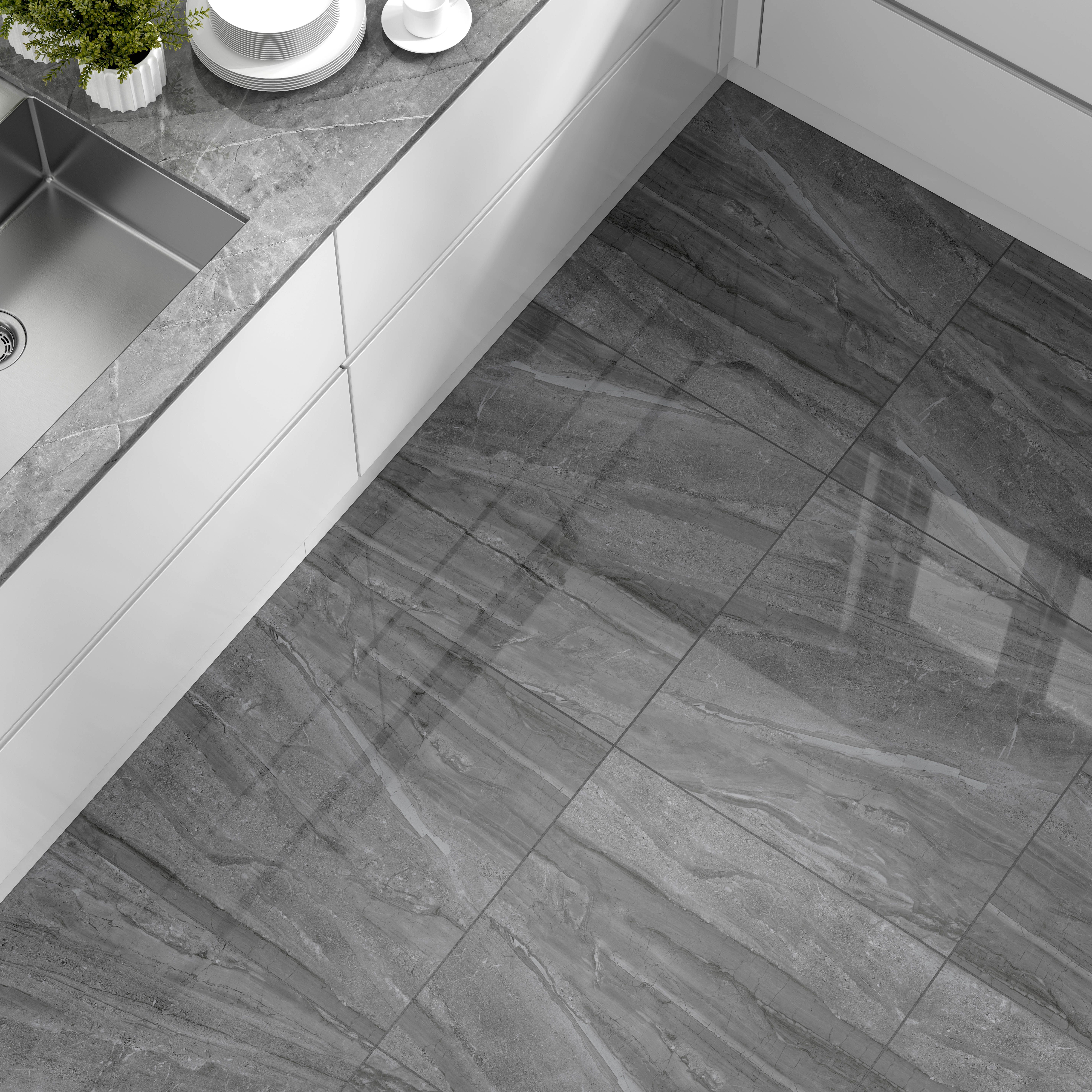 Vermont Dark Grey 800x800mm Gray tile bathroom floor, Grey tiles