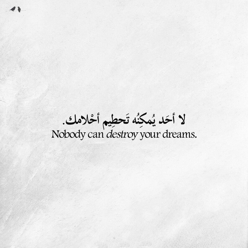 لا أحد يمكنه تحطيم أحلامك Poetry Words Words Arabic Poetry
