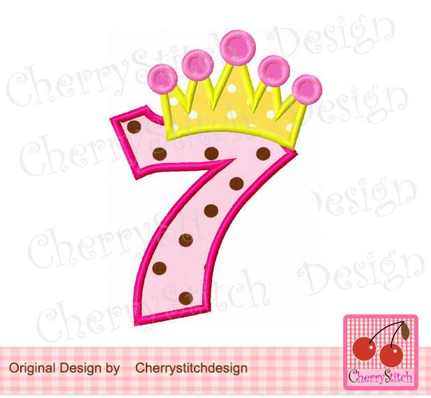 number 7 design for birthday