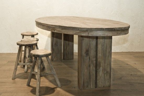 eettafels Ovale eettafel - oud tekhout | Ovale eettafels ...