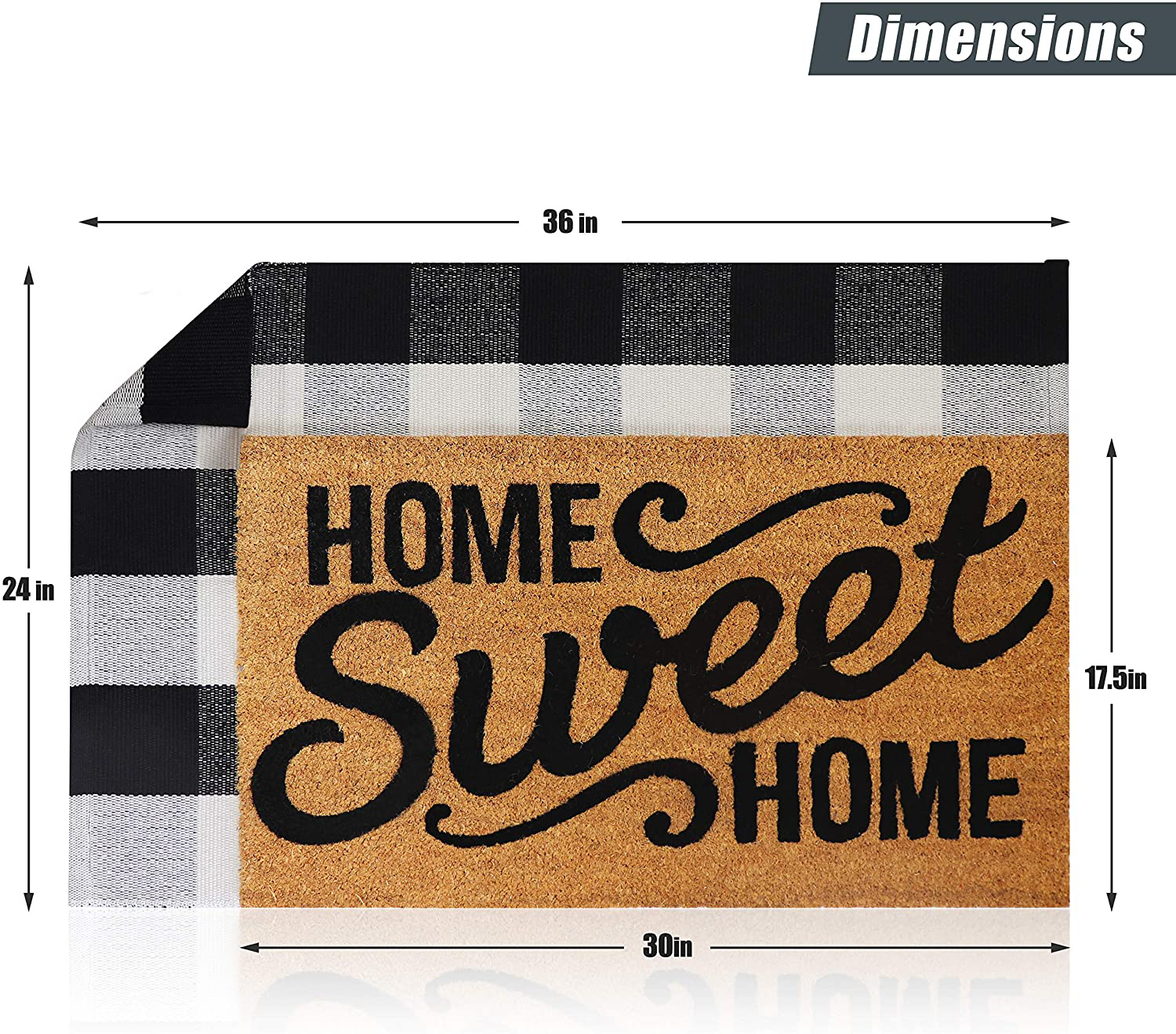 Front Door Mat Outdoor,Welcome Mats Outdoor Buffalo Plaid,Front Porch Rug,Home Sweet Doormat,Non Slip Entryway Indoor Outdoors Mats,Doormat and Rug Combo Front Door Mat Outdoor,Welcome Mats Outdoor Buffalo Plaid,Front Porch Rug,Home Sweet Doormat,Non Slip Entryway Indoor Outdoors Mats,Doormat and Rug Combo