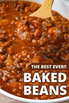 Best Ever Baked Beans are meaty, perfectly sweet and 100% delicious! Try these and I can (almost) guarantee they’ll be the last bean recipe you will ever make! #BakedBeans #SideDish #Bacon Baked Beans Recipe Crockpot, Baked Beans With Hamburger, Simple Baked Beans Recipe, Baked Beans Crock Pot, Canned Baked Beans, Best Baked Beans, Baked Bean Recipes, Crockpot Recipes Slow Cooker, Bbq Recipes