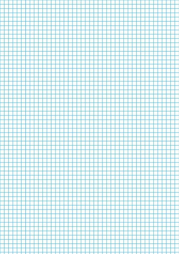 five millimeters cyan grid on a4 graph paper isometric