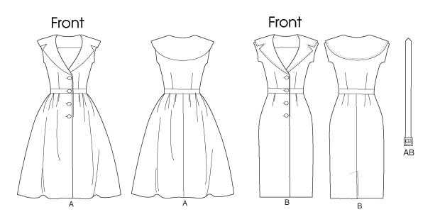 Butterick Sewing Pattern 6333 Misses/' Petite Shirtdress /& Sash