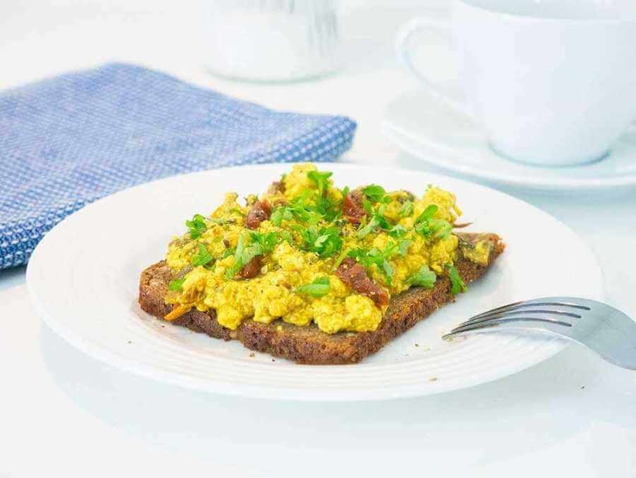 Vegan Silken Tofu Scramble Easy tofu scramble - version 2 | Tofu scramble, Vegan breakfast recipes