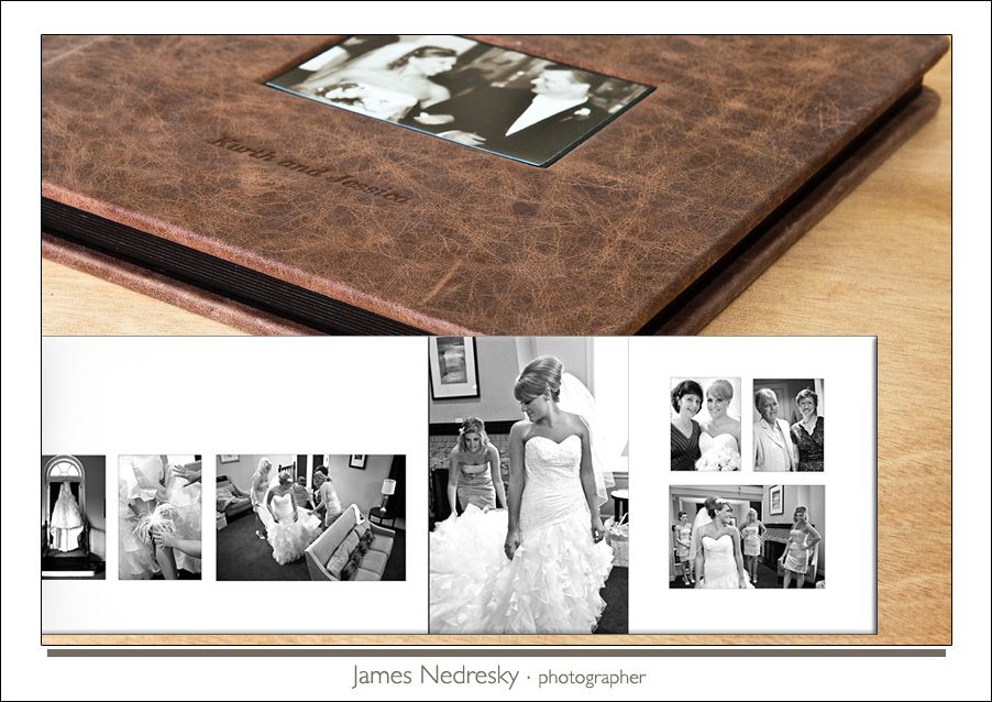 white wedding photo album