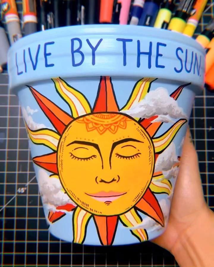 Hand Painted Clay Pot Hand Painted Clay Pot