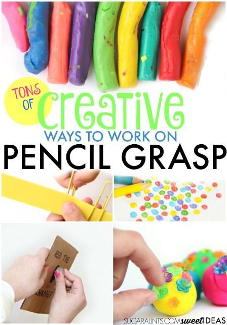 These fine motor play ideas are FUN and will work on the skills kids need to improve pencil grasp. Kids will love working on the skills they need! Preschool Fine Motor Skills, Fine Motor Activities For Kids, Motor Skills Activities, Gross Motor Skills, Therapy Activities, Toddler Activities, Learning Activities, Physical Activities, Fine Motor Activity