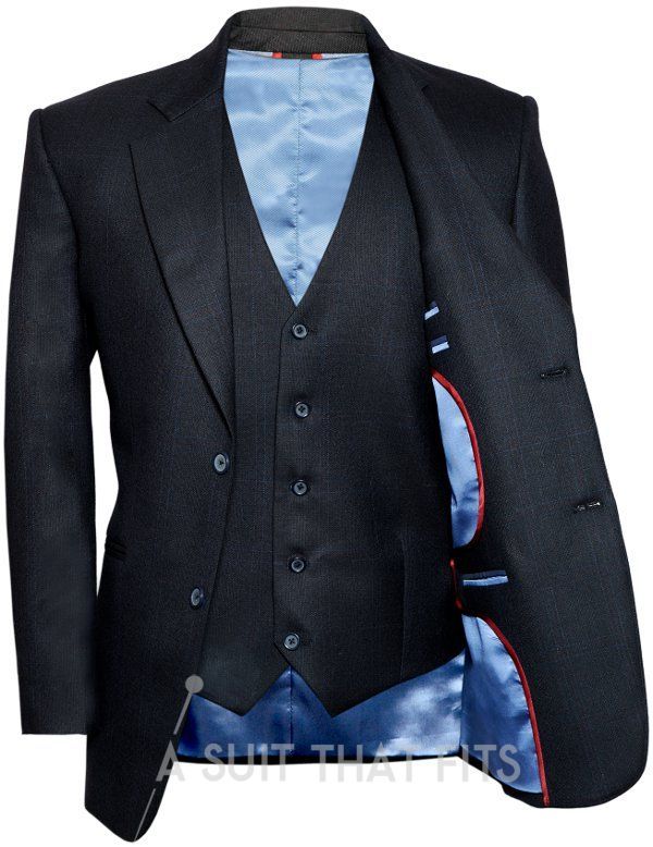 Jet Black Three Piece with a Ice blue lining and Extra Trousers. Mens 3 Piece Suits, Three Piece Suit, Mod Suits, Men’s Suits, Gentleman, Online Tailor, Designer Suits For Men, Suit Fabric, Wedding Suits Men
