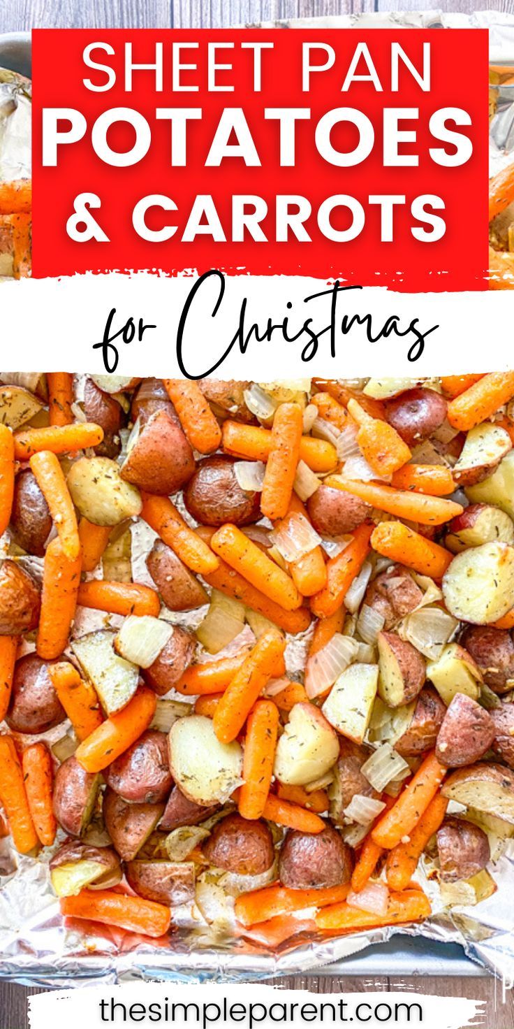 Carrots In Oven, Oven Roasted Carrots, Carrots Side Dish, Roasted Vegetables, Veggies, Roasted Potatoes And Onions, Potatoes In Oven, Skillet Potatoes, Christmas Food Dinner