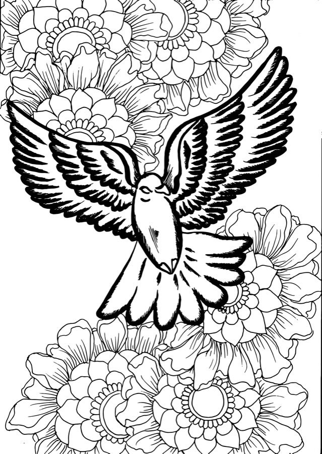 Dove Tattoo Design Flower Vectors To Download