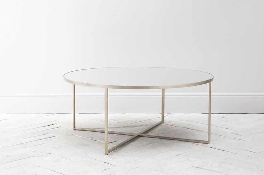 Chloe Coffee Table In Polished Nickel Modern Furniture Living Room Coffee Table Furniture