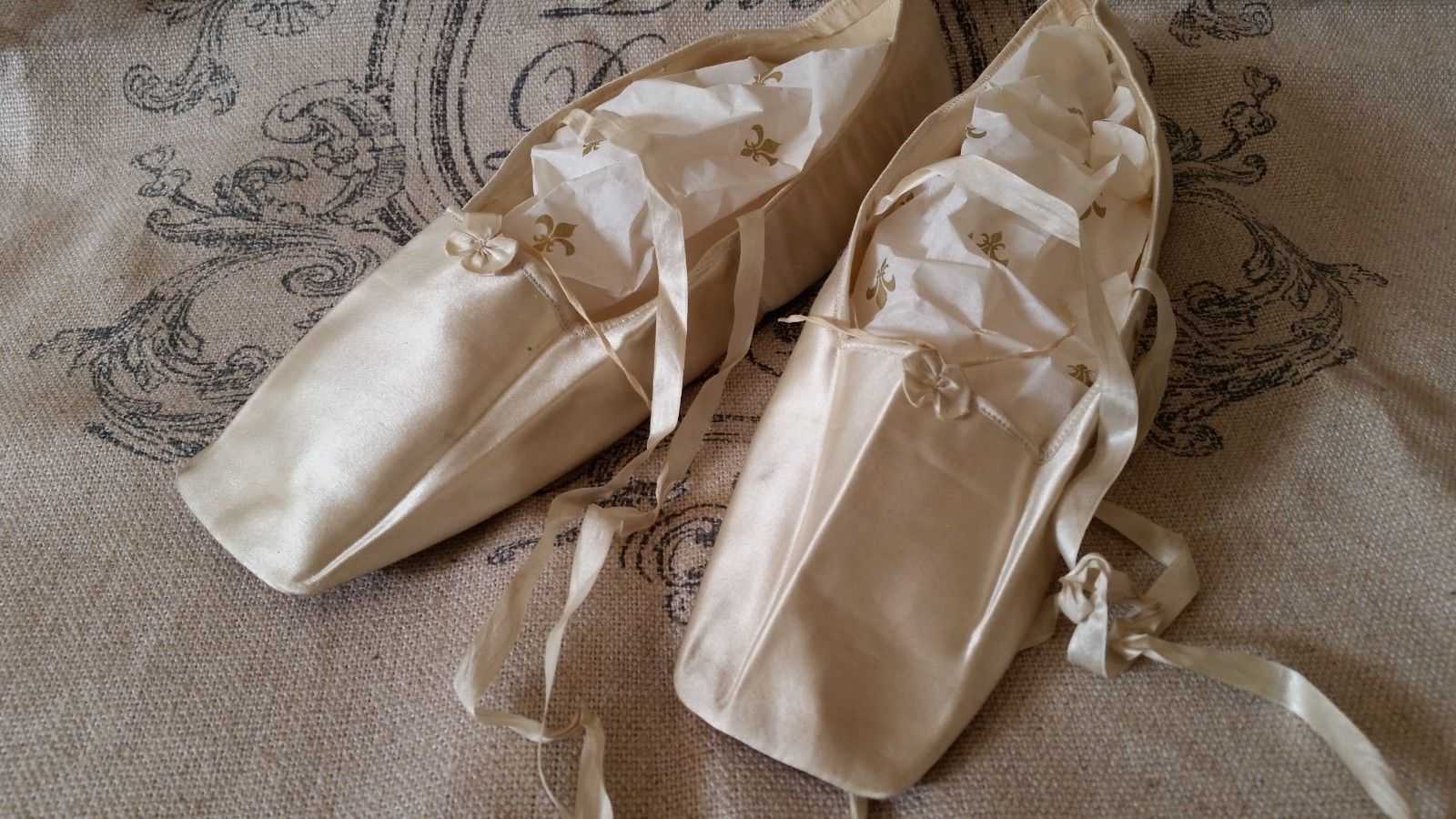 ballet slippers with ribbons