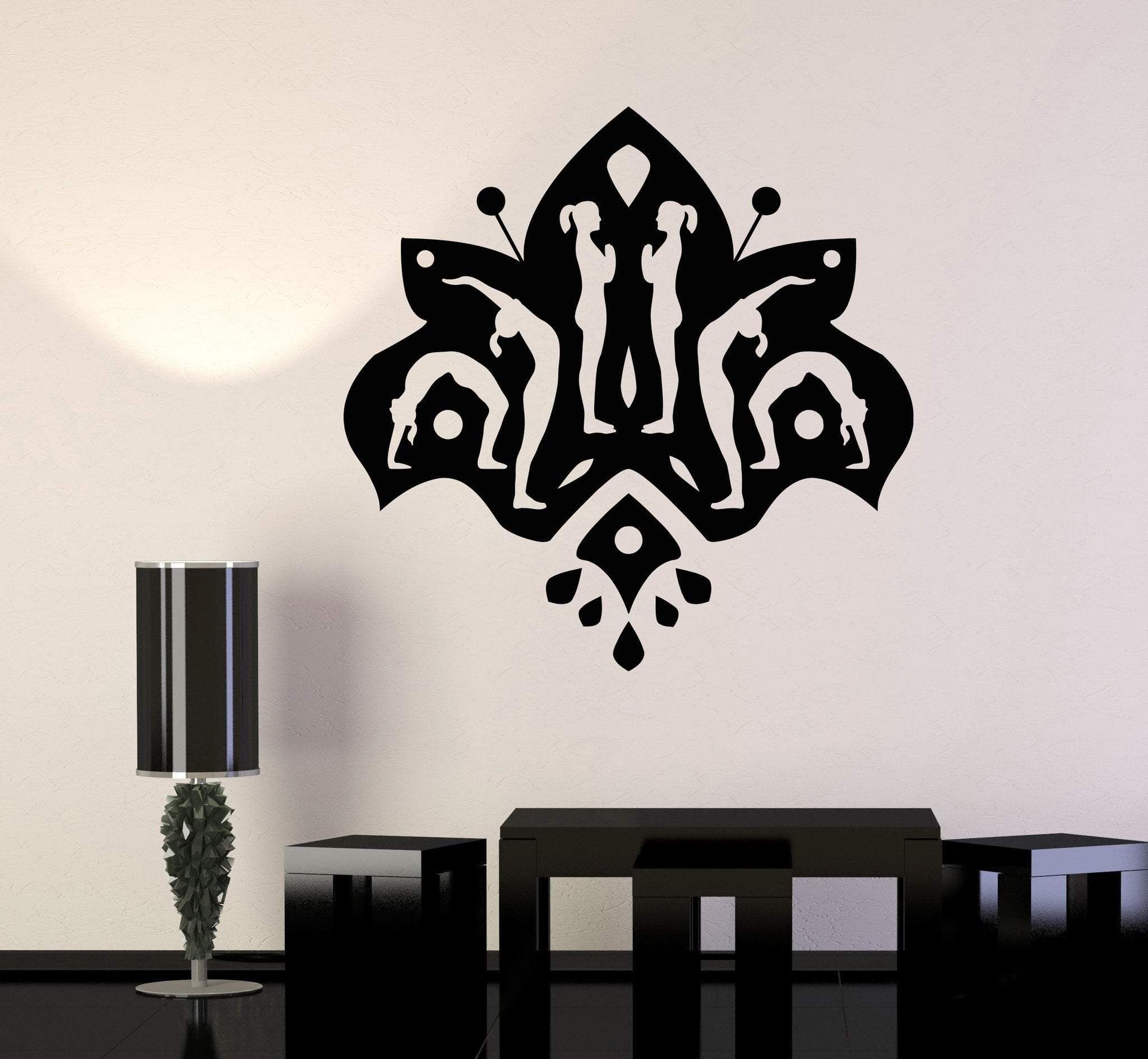 734ig Vinyl Wall Decal Yoga Lotus Pose Yoga Studio Health Stickers