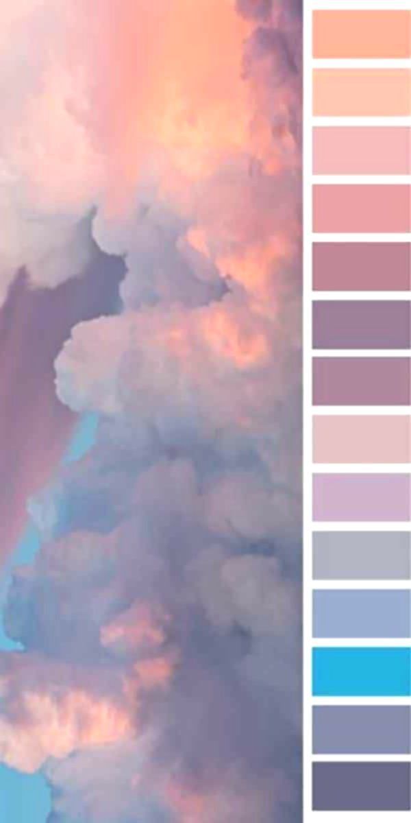 Schöne und übergroße Farbpalette voller Himmelstöne #color #colorscheme #m ...., #Color #col...