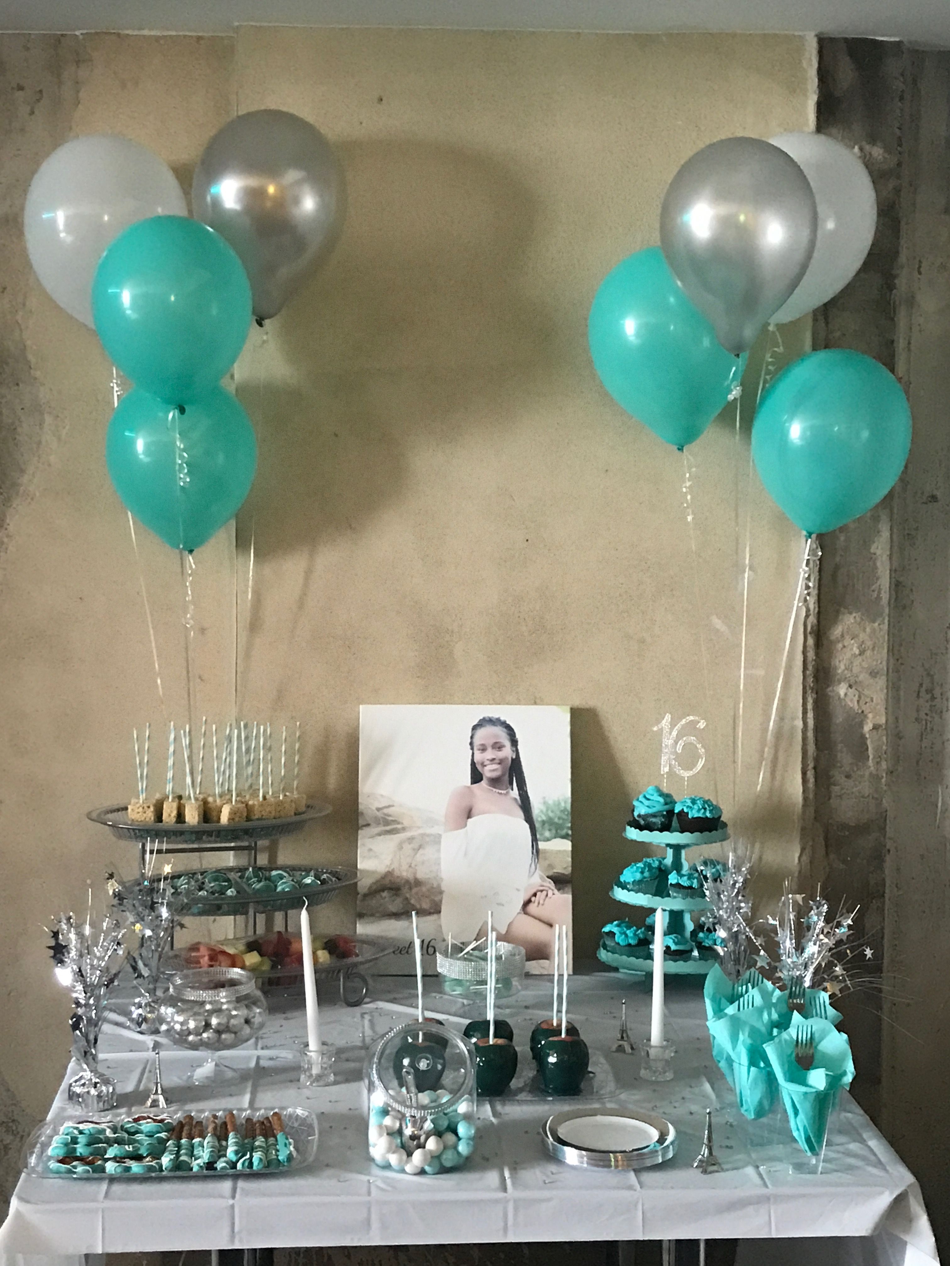 Pin by Michelle King on Sierra's sweet 16 Silver party decorations