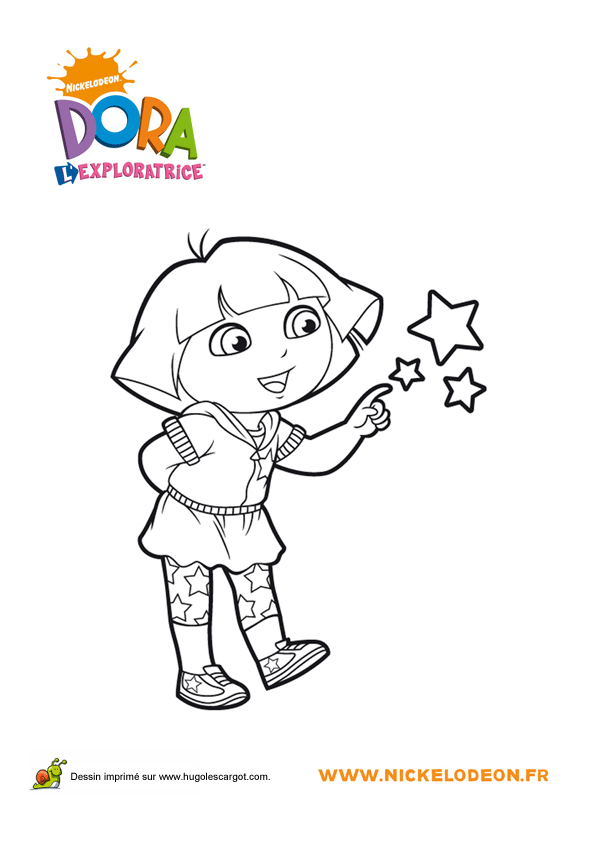 dessin à colorier de dora entrain d apprendre à compter on coloriage dora ã imprimer id=59944