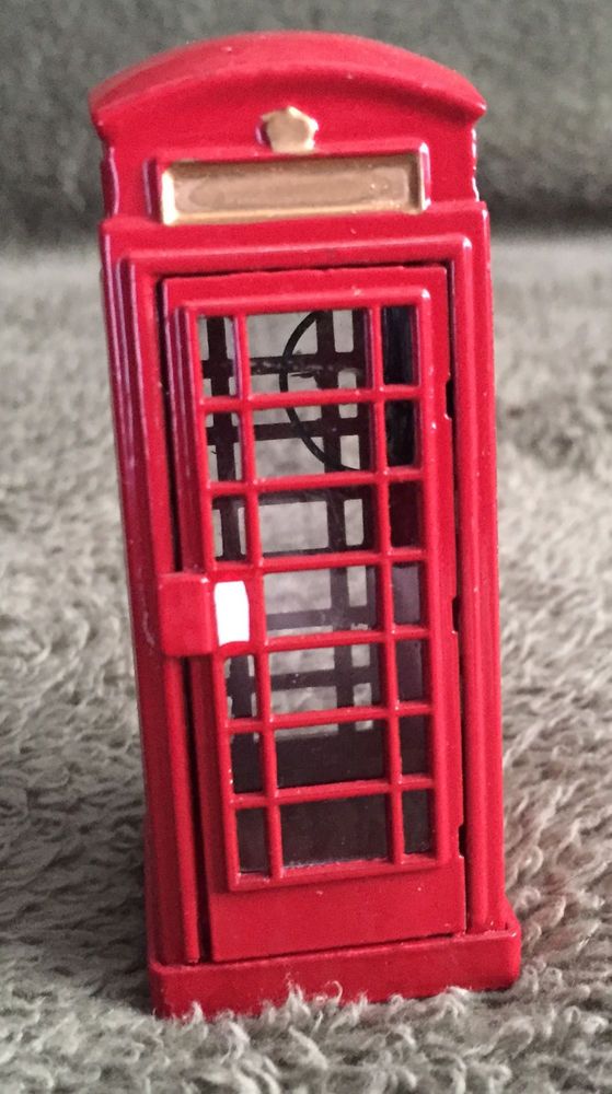 Miniature Red Phone Booth Christmas Accessory Collectible 3 Tall Miniature Red Phone Booth Christmas Accessory Collectible 3 Tall Home Decor