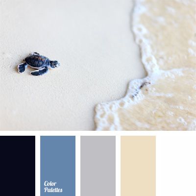 Transparent watercolor palette. Delicate beige and shades of sky blue are mixed gently and separated. Blue-black color of sea turtle attracts attention and Paint Schemes, Colour Schemes, Color Combos, Colour Palettes, Color Palate, Colour Tone, Color Me, Oak Color, Design Seeds