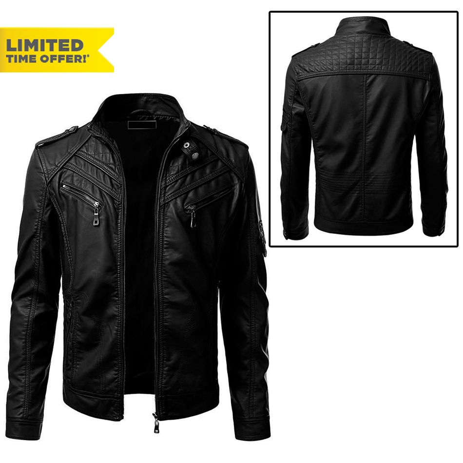 VINTAGE Details about MENS BLACK GENUINE LEATHER JACKET SLIM FIT REAL BIKER RETRO STYLE NEW VINTAGE Details about MENS BLACK GENUINE LEATHER JACKET SLIM FIT REAL BIKER RETRO STYLE NEW