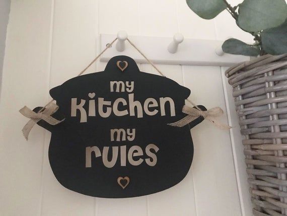 My Kitchen Rules Wall Hanging Sign/Plaque LSK001 #kitchenrules My Kitchen Rules Wall Hanging Sign/Plaque LSK001 | Etsy #kitchenrules