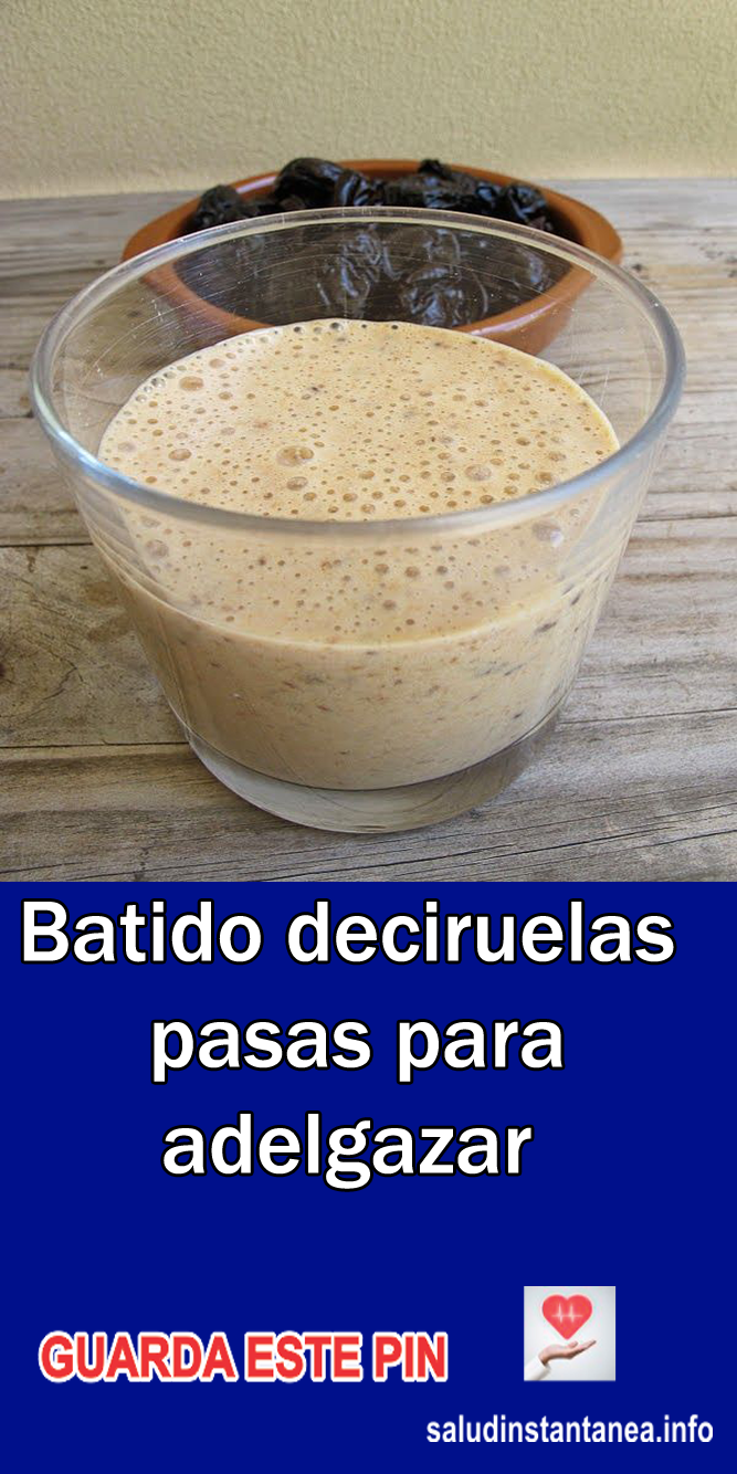 batido de ciruelas pasas y pepino