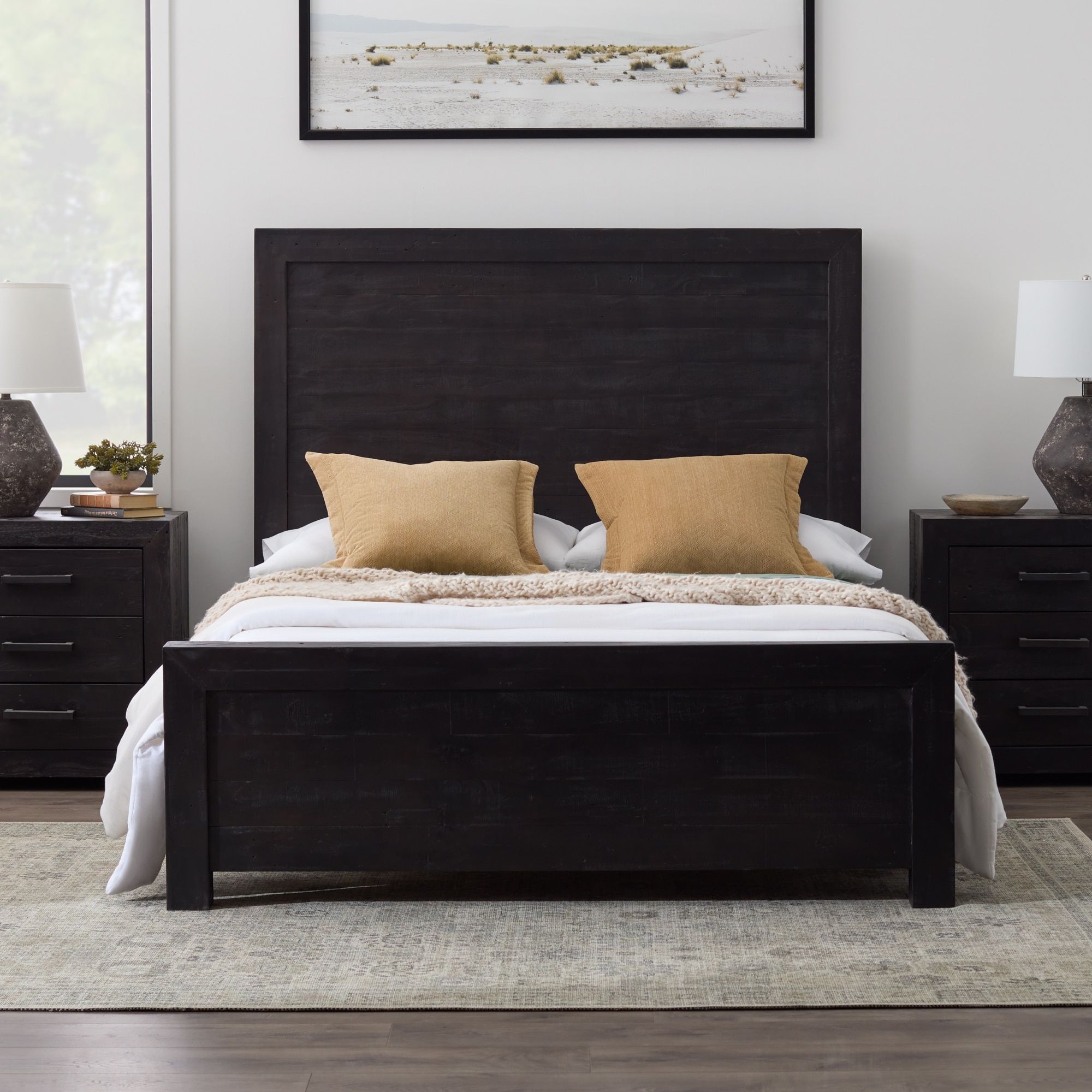 Espresso Wood Bed Frame Shop on Pinterest