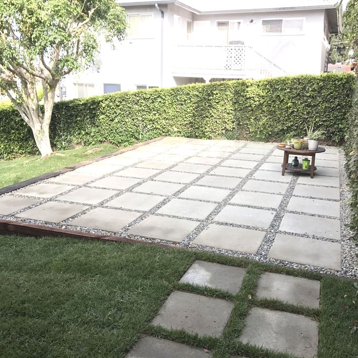 Large Pavers Used To Create Patio In Backyard Quick And Easy Alternative Building A Full Deck Landscaping Diy Diy Patio Pavers, Easy Way To Build Paver Patio