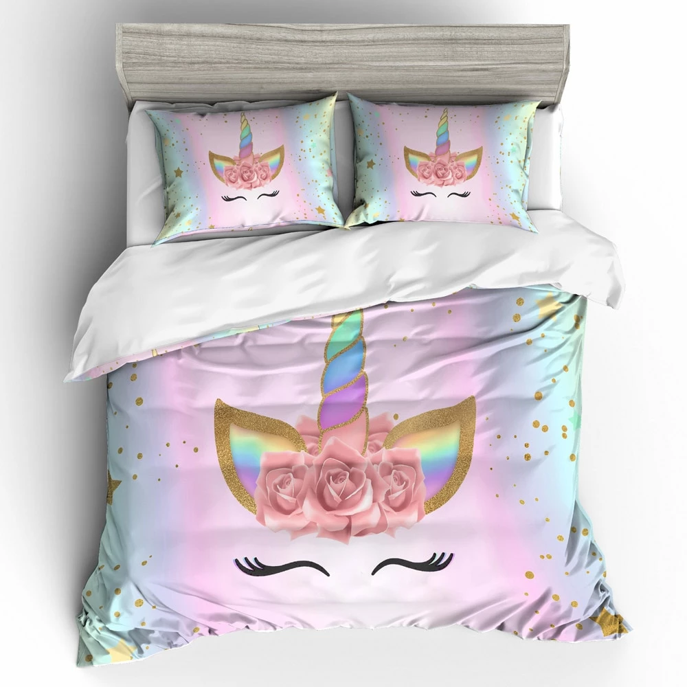 Unicorn Crib Quilt Warm Wishes