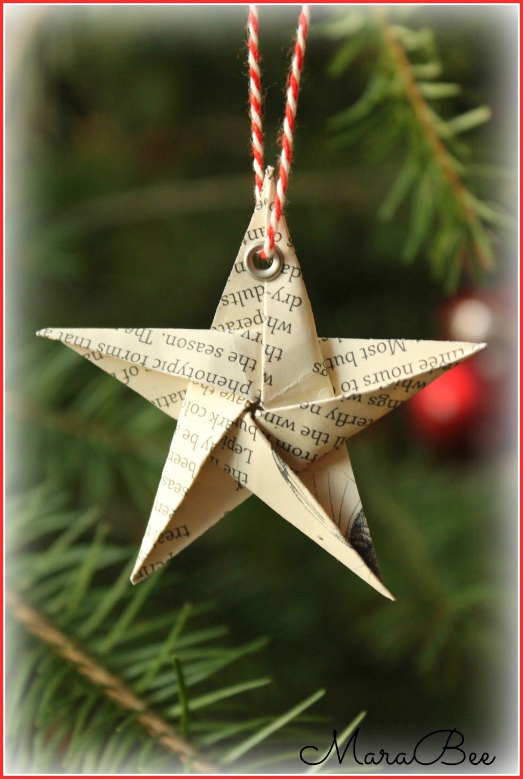Papier, Papier #2: Faltstern #geschenkanhängerweihnachten
