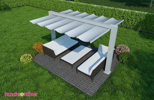 Tenda da sole per giardino mod. odine, acquistabile su tende.online ... Tende da sole per giardino
