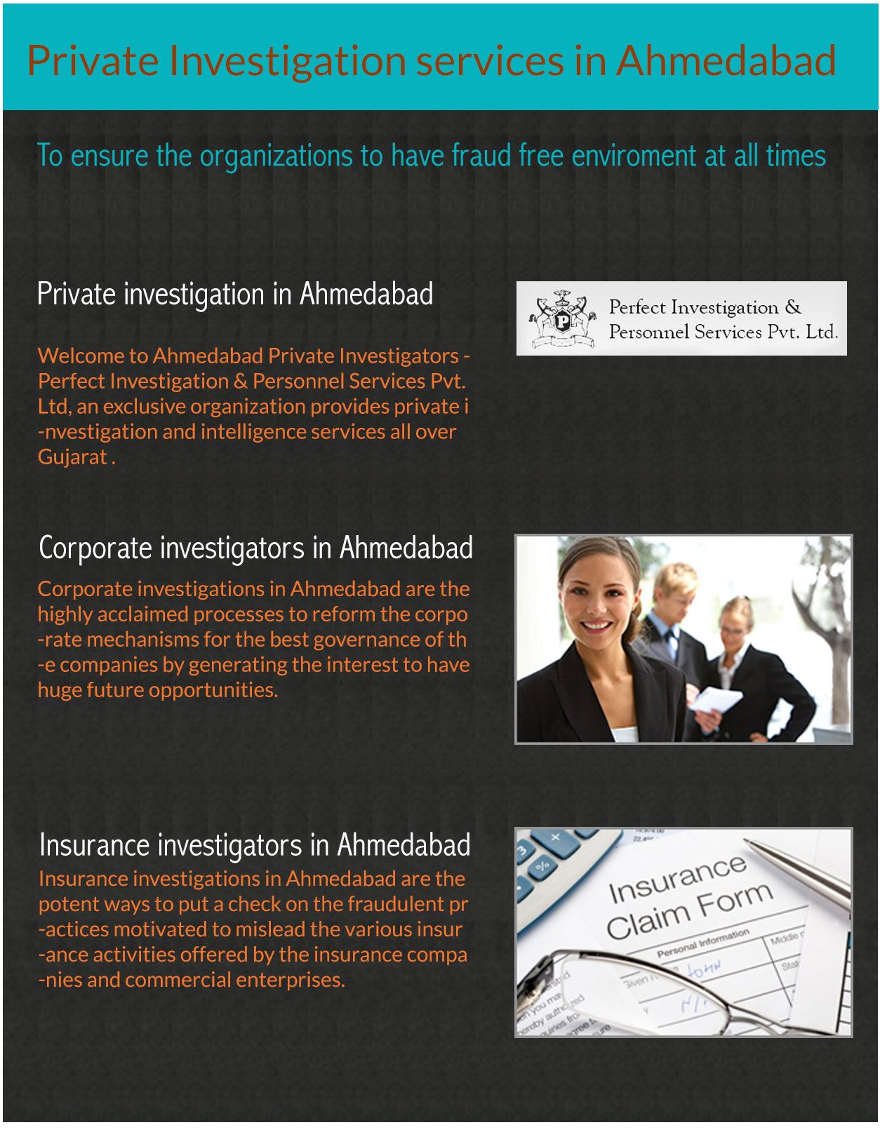 Private Investigator In Ahmedabad Insurance And Corporate