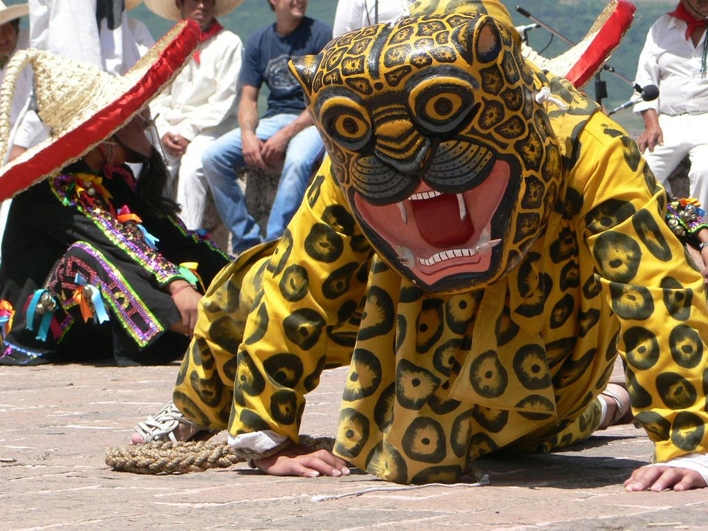 El jaguar es un elemento clave en la Danza de los Tecuanes de Acatlán.