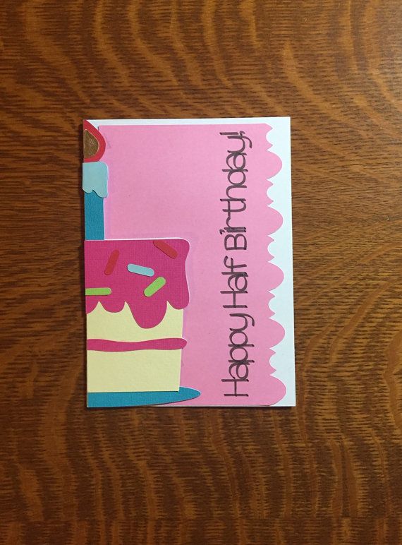 Half Birthday Card, Half Birthday Boy, Half Birthday Party, Blue