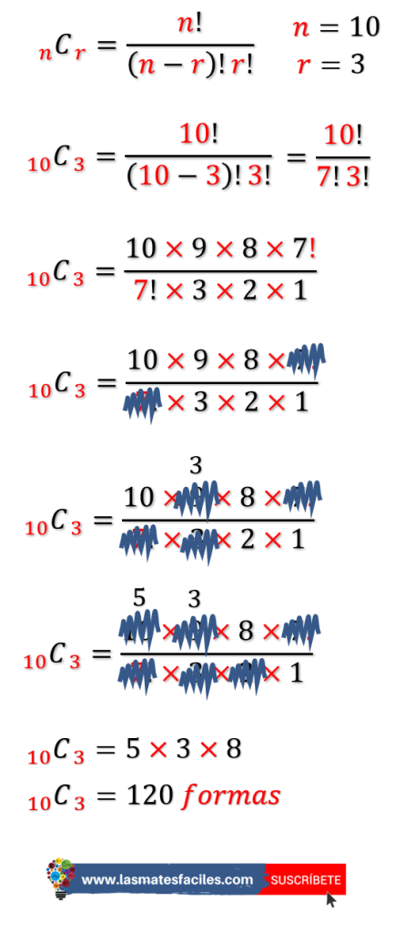 Combinaciones Permutaciones y Variaciones - Ejemplo 02