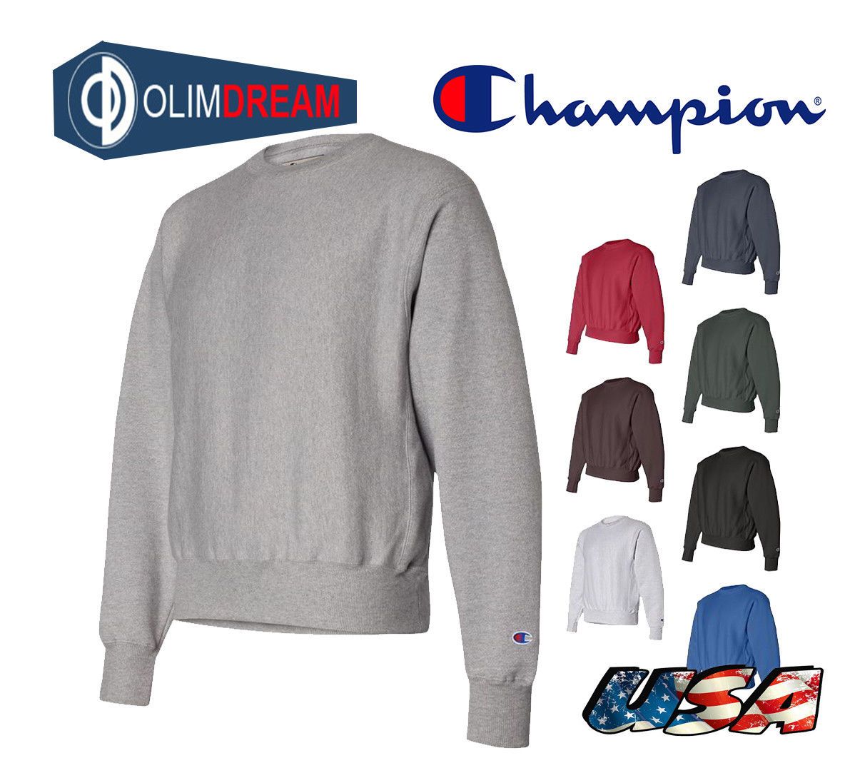 Champion Mens Reverse Weave Crewneck Sweatshirt Crew S M L XL 2XL 3XL S149-S1049