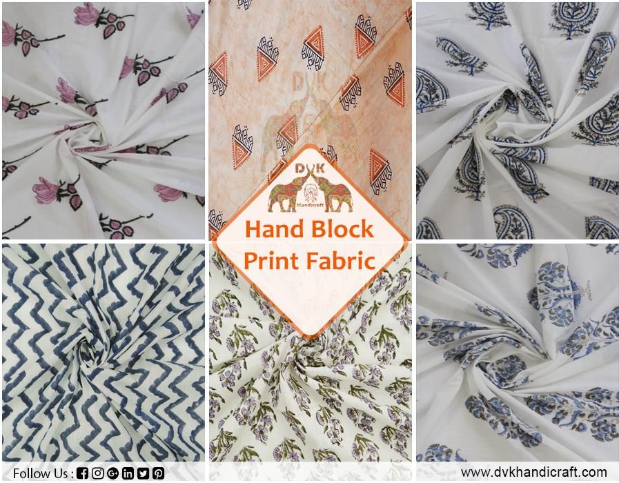 2.5 Yard Hand Block Print Indian Pure Cotton Hand Dyed Stripe Dabu Print Fabric