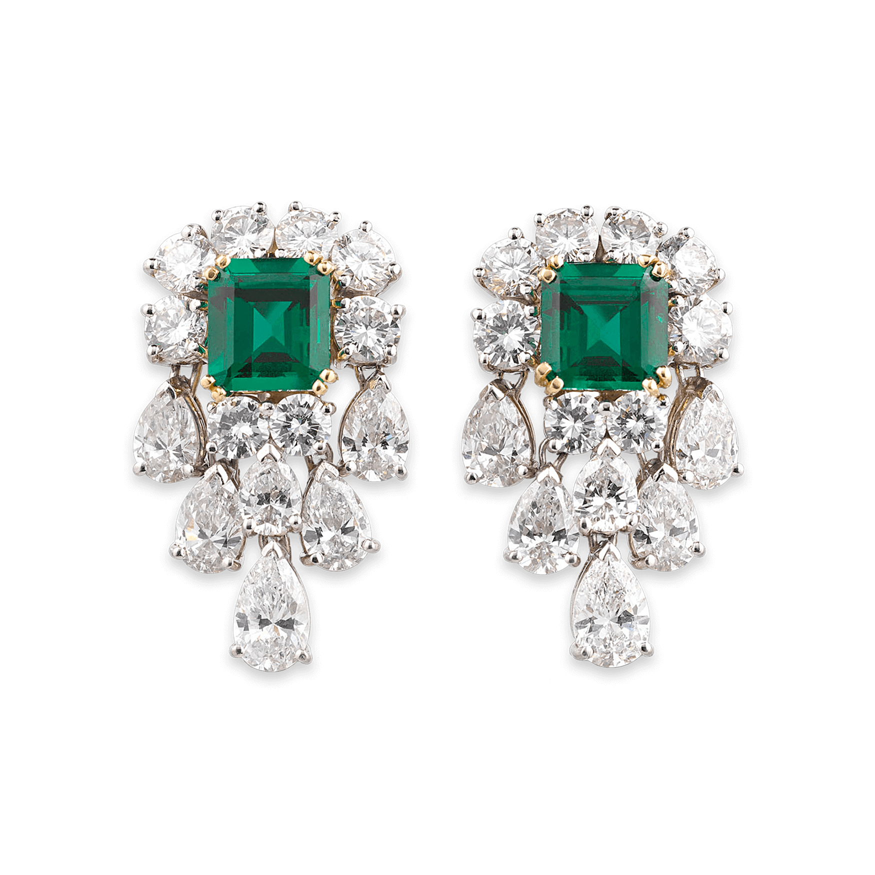 Estate Jewelry Colored Gemstones Old Mine Emerald And Diamond Estate Jewelry Colored Gemstones Old Mine Emerald And Diamond Earrings M S Rau Antiques